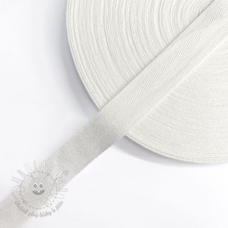 Keprová stuha bavlnená 25 mm white