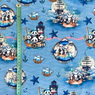 Úplet Sailor Panda Boat digital print