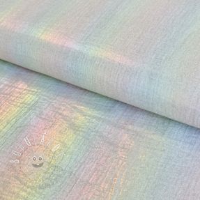 Dvojitá gázovina/mušelín FOIL Rainbow multicolour