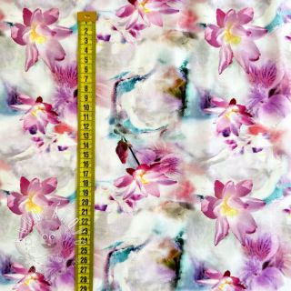 Viskóza RAYON POPLIN Abstract allover design B digital print