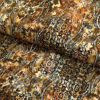 Úplet VISCOSE LYCRA HEAVY Vintage patterns design B digital print