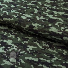 Bavlnená látka Camouflage army