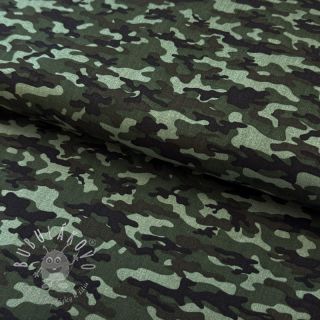 Bavlnená látka Camouflage army