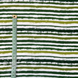 Dvojitá gázovina/mušelín Small stripes Snoozy camo green