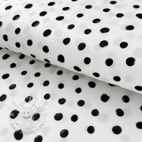 Dvojitá gázovina/mušelín Draw dots Snoozy white