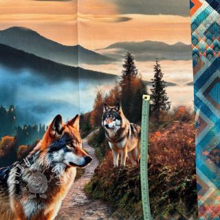 Teplákovina Pack of Wolves PANEL digital print