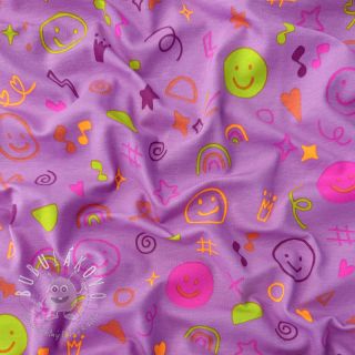 Úplet Neon doodles lavender