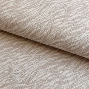 Dvojitá gázovina/mušelín JACQUARD Animal pattern taupe