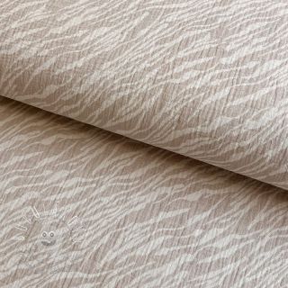 Dvojitá gázovina/mušelín JACQUARD Animal pattern taupe