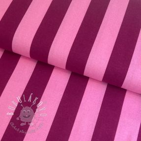 Bavlnená látka FLANNEL Stripes pink