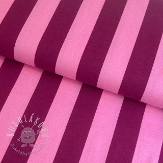 Bavlnená látka FLANNEL Stripes pink