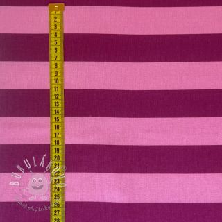 Bavlnená látka FLANNEL Stripes pink