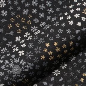 Dekoračná látka jacquard Flower Mix Sprinkle metallic deluxe