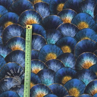 Dekoračná látka Scale Peacock Feather digital print