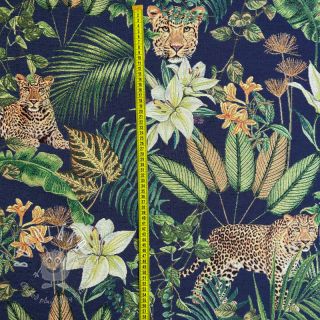 Dekoračná látka GOBELIN PREMIUM Leopard Leaf Jungle