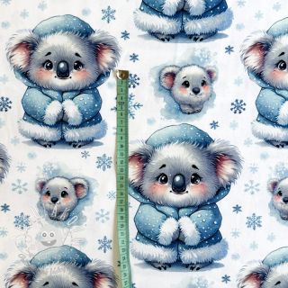 Úplet Snow animals design A digital print