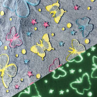 Wellness Fleece Glow in the dark Panda and friends design A