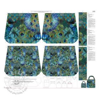 Dekoračná látka BAG Peacock design panel