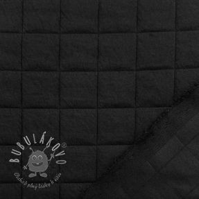 Prešívaná látka Square jacquard black