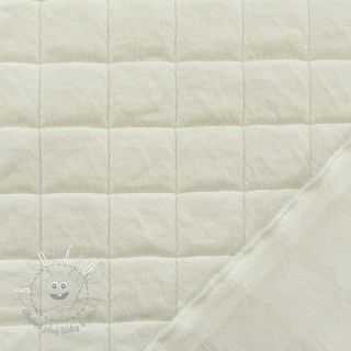 Prešívaná látka Square jacquard off white