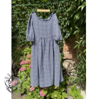 Dvojitá gázovina/mušelín Double sided CHECKS MINI navy