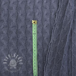 Svetrovina Jacquard CABLE steel blue