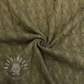 Svetrovina Jacquard CABLE camo green