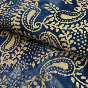 Bavlnená látka VOILE BATIK NEW design B dark cobalt