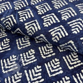 Bavlnená látka BATIK NEW INDIGO design C