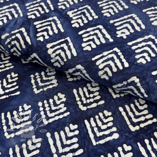 Bavlnená látka BATIK NEW INDIGO design C