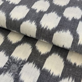 Bavlnená látka IKAT grey design B