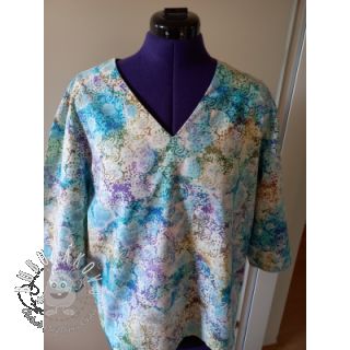 Bavlnená látka UNIQUE BATIK design M lavender