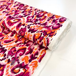 Viskóza STRETCH Ikat fuchsia