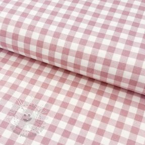 Bavlnená látka FLANNEL Check light pink