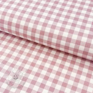 Bavlnená látka FLANNEL Check light pink