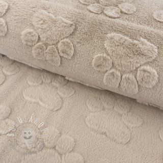 Fleece Paw prints beige