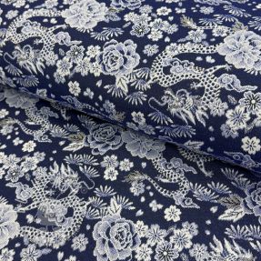 Dekoračná látka jacquard Draco indigo