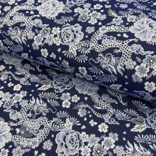 Dekoračná látka jacquard Draco indigo