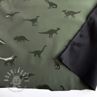 Látka na pršiplášť Dinosaurs dark green