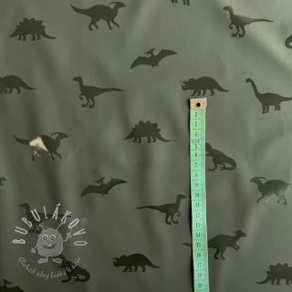 Látka na pršiplášť Dinosaurs dark green