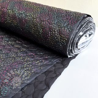 Prešívaná látka FOIL SPANGLES black multi