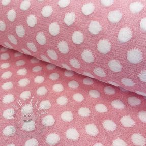 Fleece TEDDY Dots pink