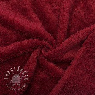 DOUBLE FACE FLEECE TEDDY bordeaux